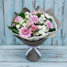 Букет цветов из:  Герберы, Альстромерии и Хризантемы в Буе