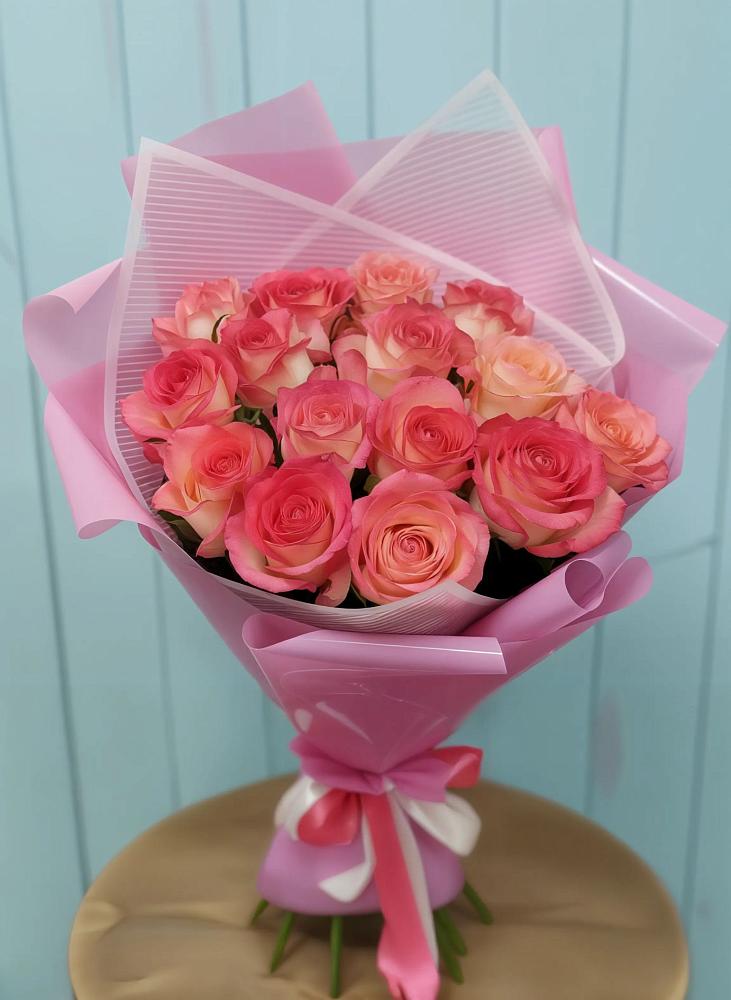 Букет 15 Розовых роз Равель в Буе
