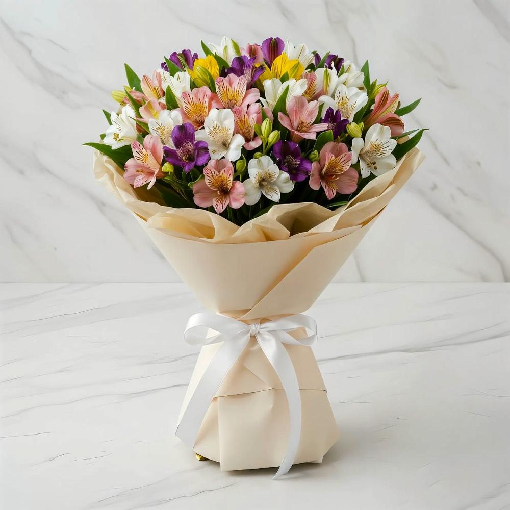 Букет цветов из: Альстромерии в Буе