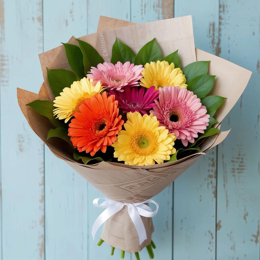 Букет цветов из: Герберы в Буе