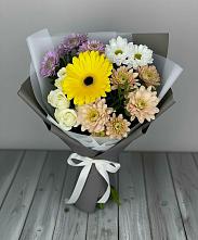 Букет цветов из:  Розы, Герберы и Хризантемы #REPLACE_PRED# Буе