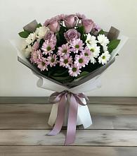 Букет цветов из:  Хризантемы и Розы в Буе