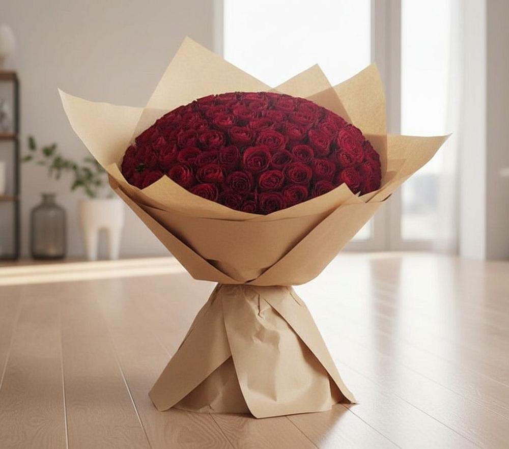 Букет 101 Красная роза в Буе