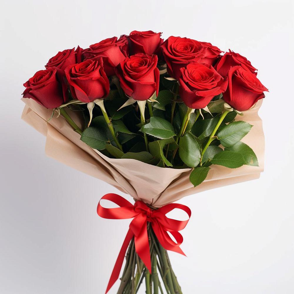 Букет 11 Красных роз Эдлесс Лав в Буе